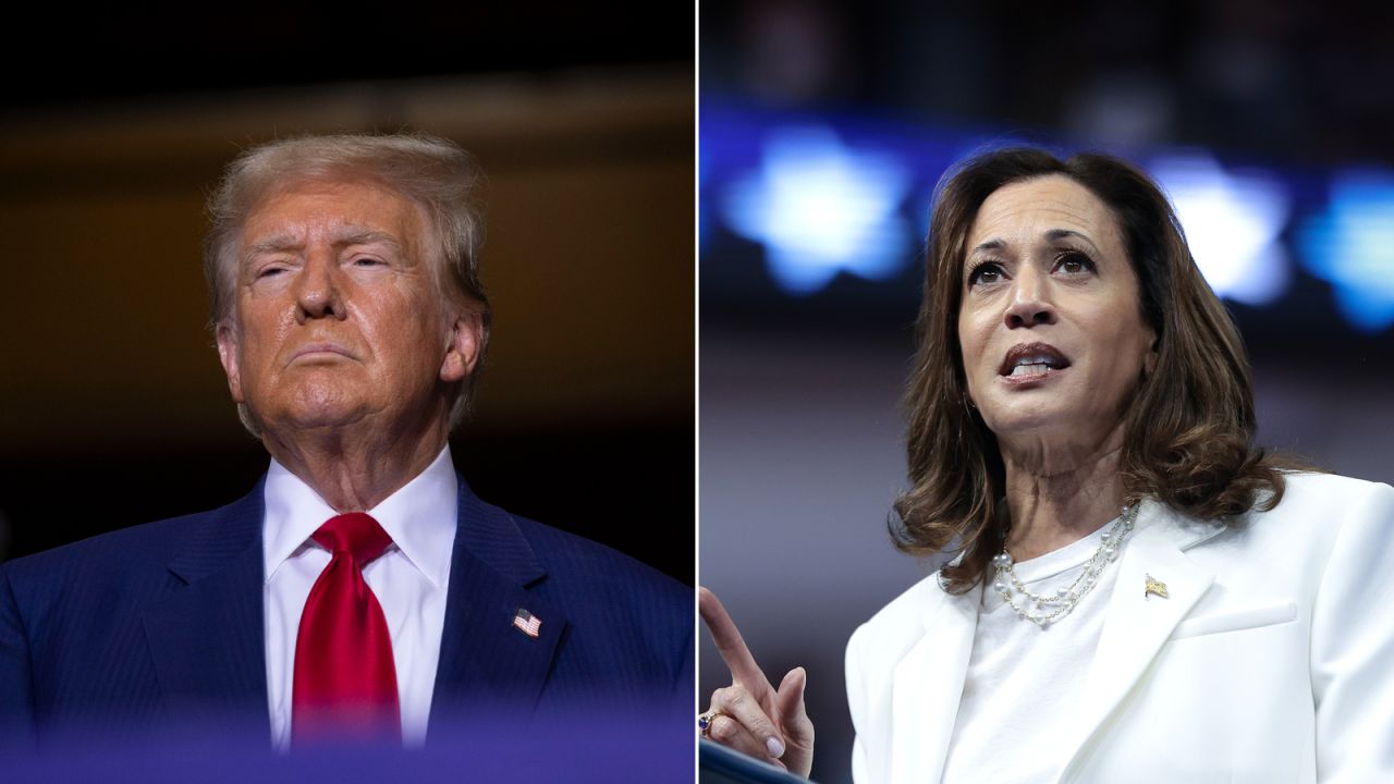 Former U.S. President and current Republican Presidential nominee Donald Trump and U.S. Vice President Kamala Harris.