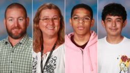 From left: Richard Aspinwall, Cristina Irimie, Mason Schermerhorn and Christian Angulo, all of whom were killed in the Apalachee High School shooting in Winder, Georgia, on Wednesday.