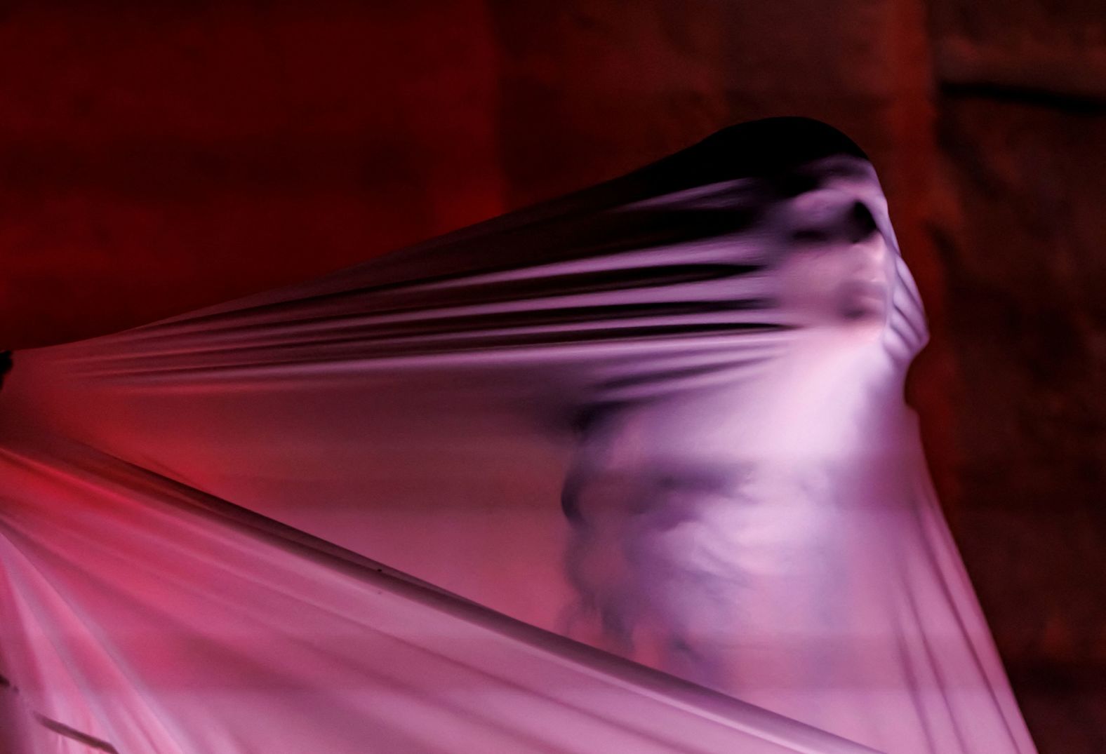 An actor performs in the production "Maltese Fantasy Characters" during the Malta International Arts Festival in Vittoriosa, Malta, also known as Birgu, on Sunday, June 16.