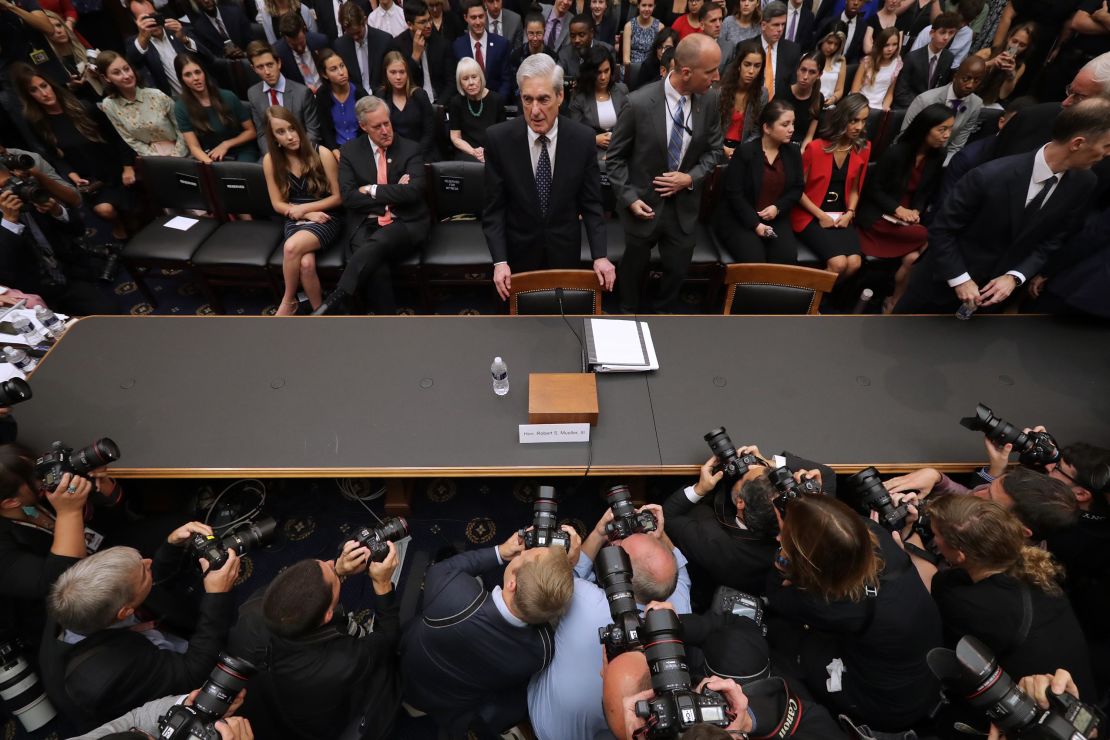 Former special counsel Robert Mueller arrives before testifying to the House Judiciary Committee about his report on Russian interference in the 2016 presidential election. 