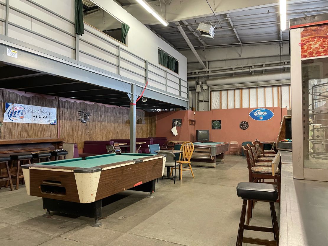 Sacramento Police use multiple settings for its hands-on training. Pictured here, the skeleton of a full pool bar where officers go through different scenarios.