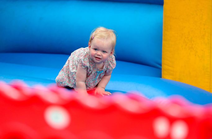 Zara Tindall's younger daughter, Lena, is seen in 2019. Zara gave birth to another child, Lucas, in March 2021.