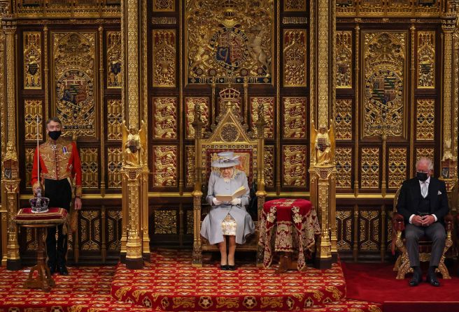 The Queen opens Parliament in May 2021. It was <a href="https://www.cnn.com/2021/05/11/uk/queens-speech-2021-scli-gbr-intl/index.html" target="_blank">her first major engagement since her husband's death.</a>