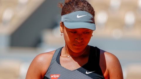 Naomi Osaka (JPN) during Grand Slam French Open tennis tournament on May 30, 2021 at Roland-Garros stadium in Paris, France. Photo by Ciol/Abaca/Sipa USA(Sipa via AP Images)