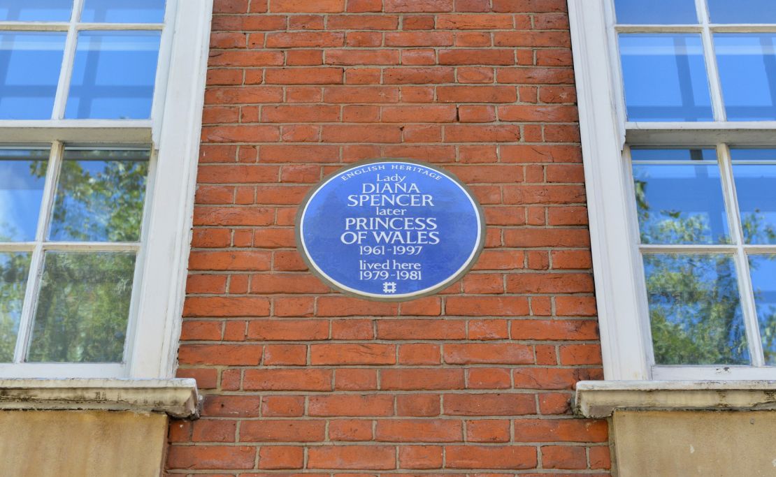 The plaque dedicated to the late Princess Diana.