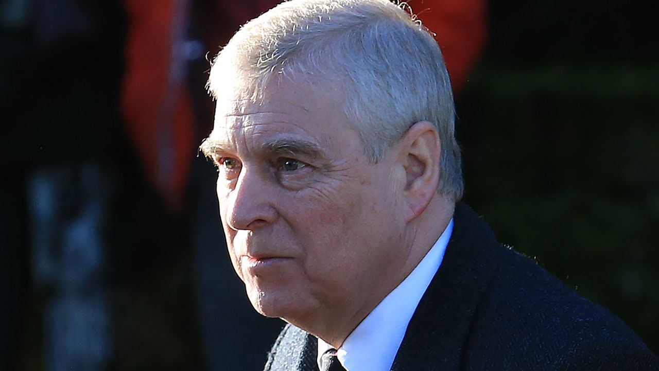 Britain's Prince Andrew, Duke of York, arrives to attend a church service at St Mary the Virgin Church in Hillington, Norfolk, eastern England, on January 19, 2020.