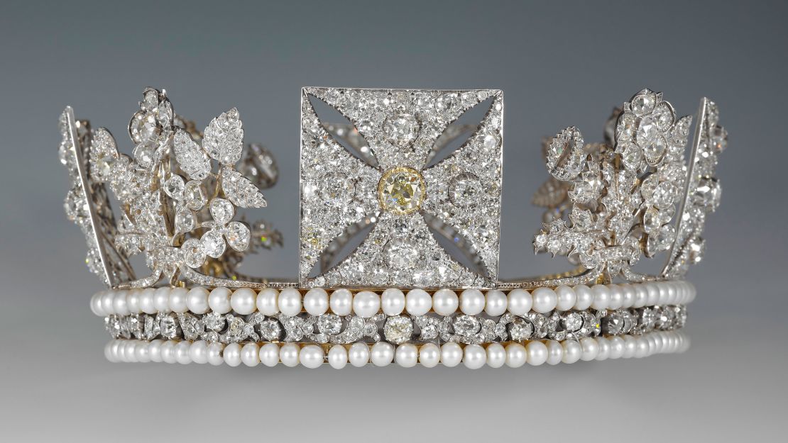 The Diamond Diadem dates back to George IV's coronation in 1821.