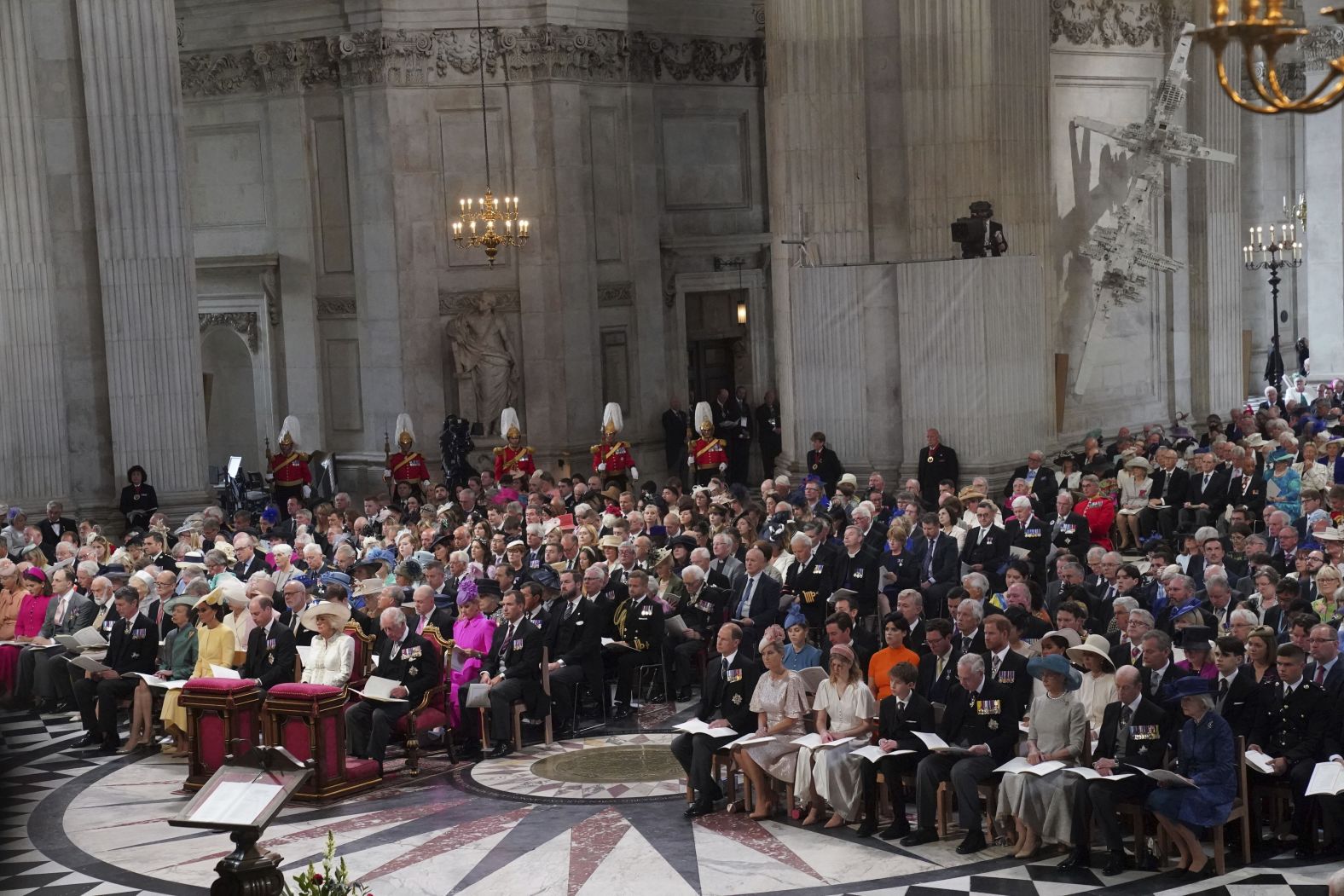 The theme of Friday's event was public service. It included Bible readings, prayers and congregational hymns to honor the Queen's 70 years on the British throne.