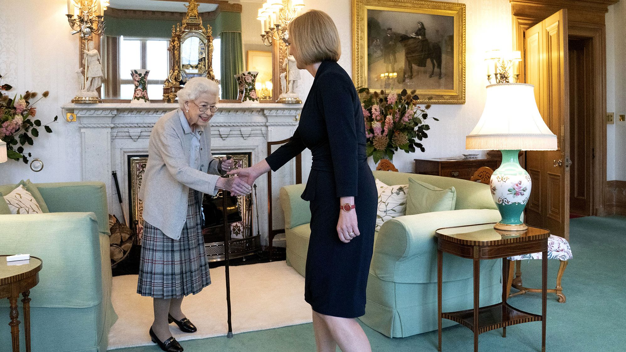 Queen Elizabeth II welcomes Truss during an audience at Balmoral Castle in Scotland, where she <a href="https://www.cnn.com/2022/09/06/uk/liz-truss-officially-new-prime-minister-uk-gbr-intl/index.html" target="_blank">invited Truss to form a new government.</a>