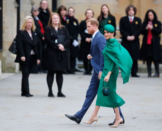 Harry and Meghan attend the annual Commonwealth Day service at London's Westminster Abbey in March 2020. This marked the couple's <a href="https://www.cnn.com/2020/03/09/uk/harry-and-meghan-final-engagement-intl-scli-gbr/index.html" target="_blank">final engagement as senior members of the royal family</a>.