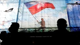 Taiwan flags are seen at the Ministry of National Defence in Taipei, Taiwan, December 26, 2022. 