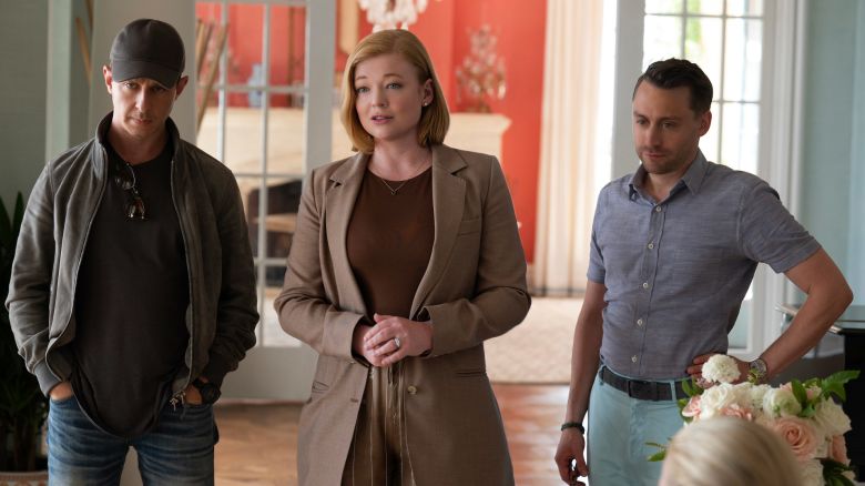 Jeremy Strong, Sarah Snook and Kieran Culkin in season 4 of "Succession"