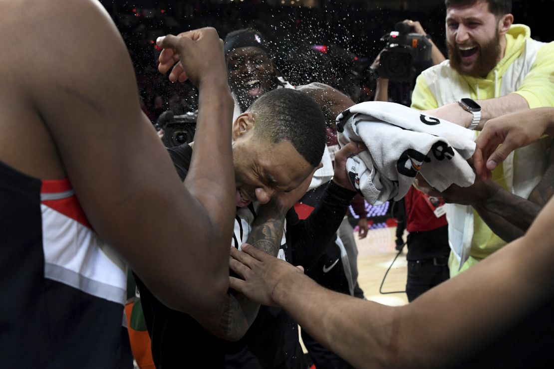 Any postgame celebrations for Lillard were cut short after he was picked for a drug test.