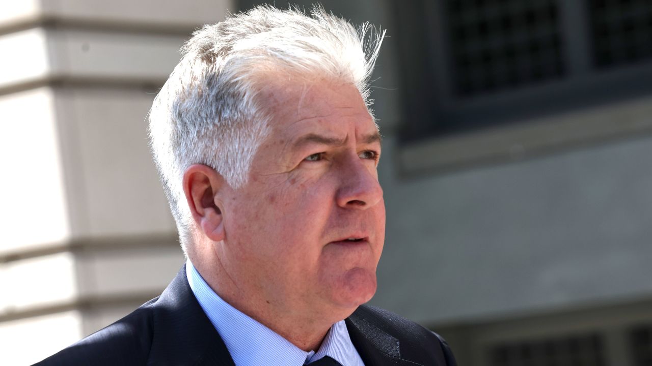 Evan Corcoran, a lawyer for former U.S. President Donald Trump, leaves the E. Barrett Prettyman U.S. District Court House on April 3, 2023 in Washington, DC.