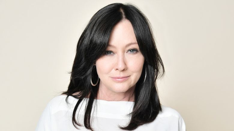 Shannen Doherty poses for a portrait in the Getty Images & People Magazine Portrait Studio at Hallmark Channel and American Humanes 2019 Hero Dog Awards at the Beverly Hilton on October 05, 2019 in Beverly Hills, California.