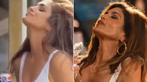 split cindy crawford recreate pepsi ad scene