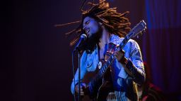 Kingsley Ben-Adir as "Bob Marley" in Bob Marley: One Love from Paramount Pictures.