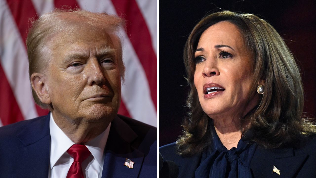 Former President Donald Trump and Vice President Kamala Harris.