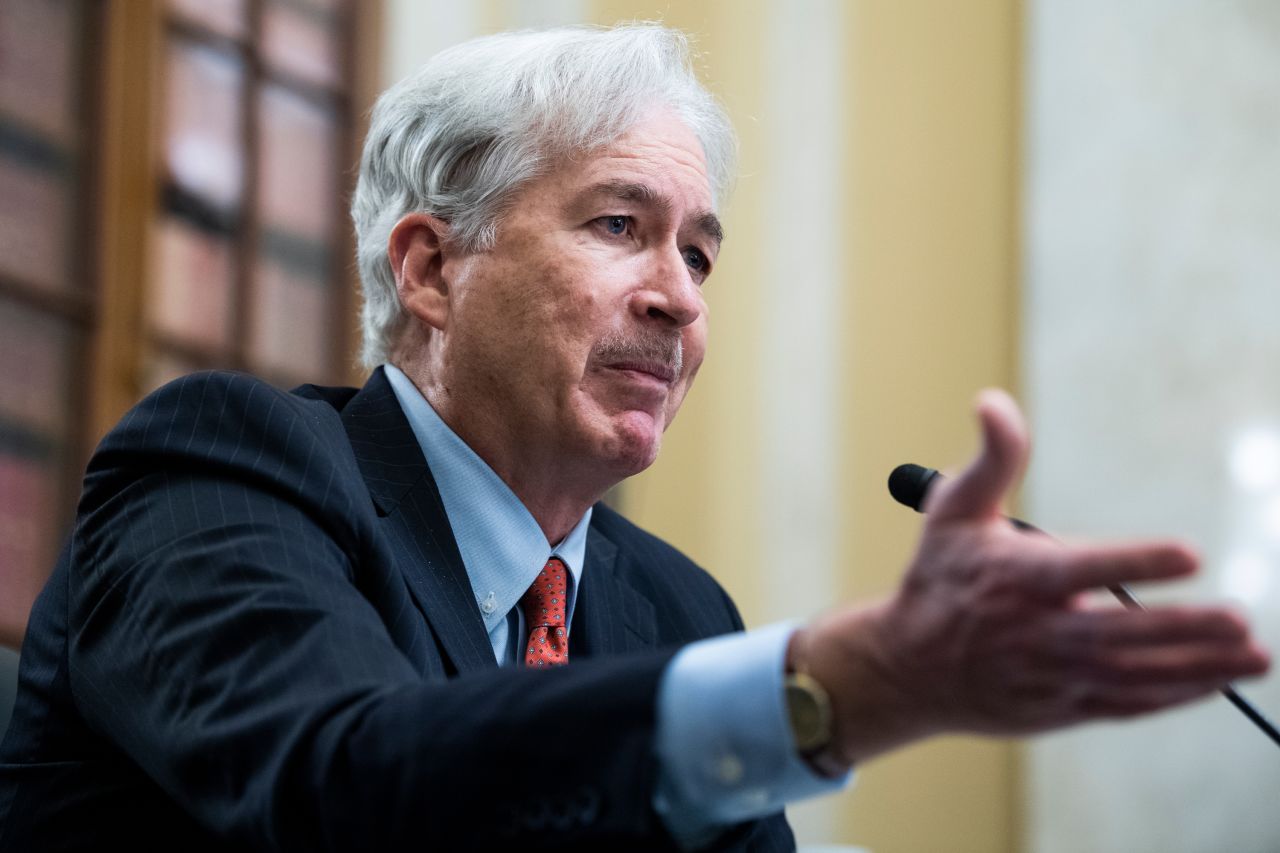 Bill Burns testifies at the Russell Senate Office Building on Capitol Hill in Washington, DC, on February 24, 2021.