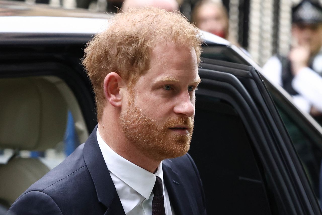 Prince Harry is pictured arriving at the Royal Courts of Justice in London on June 6. 