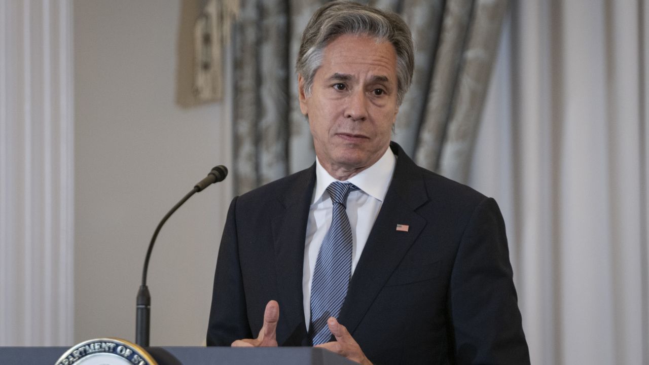 Antony Blinken delivers remarks at the US State Department in Washington, DC, on June 24.