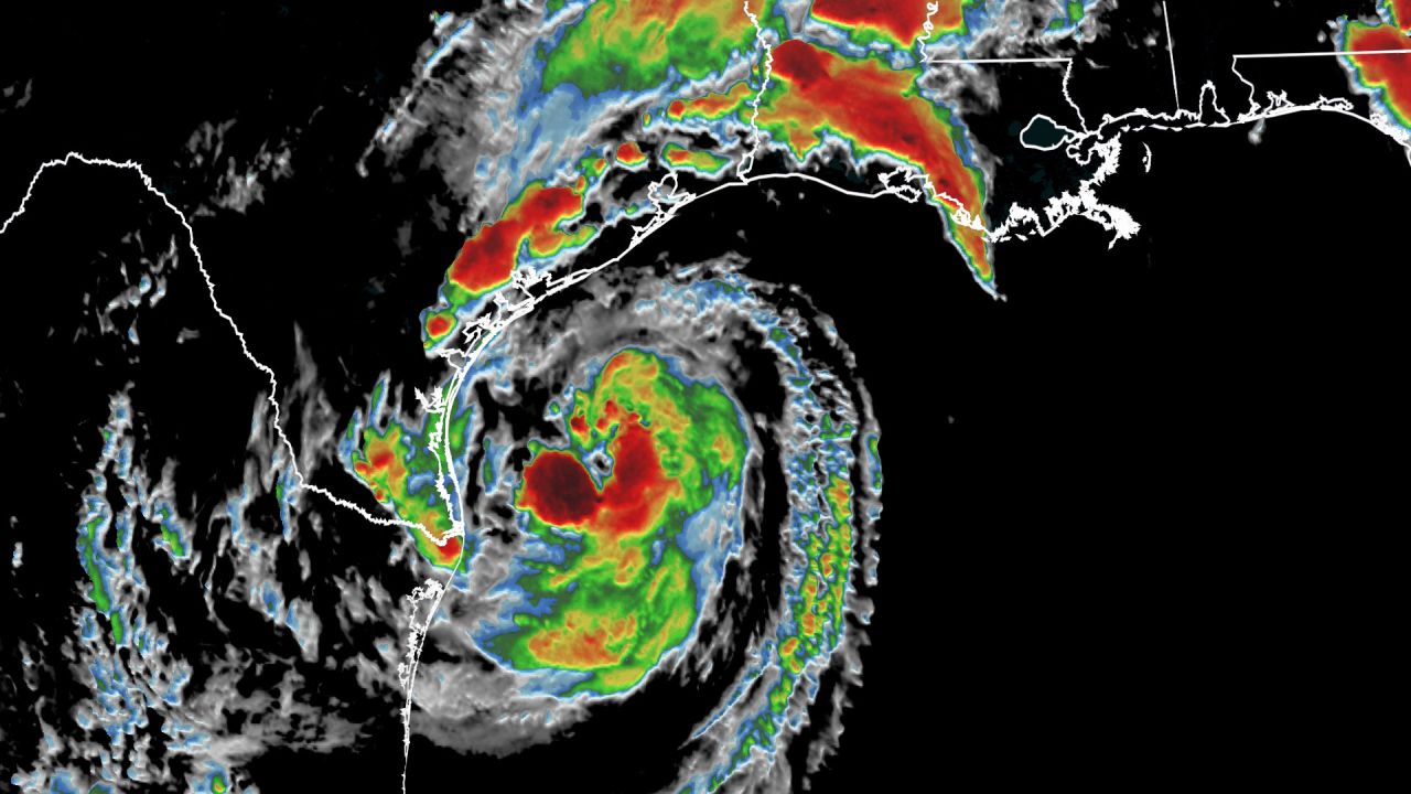 Tropical Storm Beryl is seen headed toward Texas in an image taken at 6 p.m. ET on July 7.