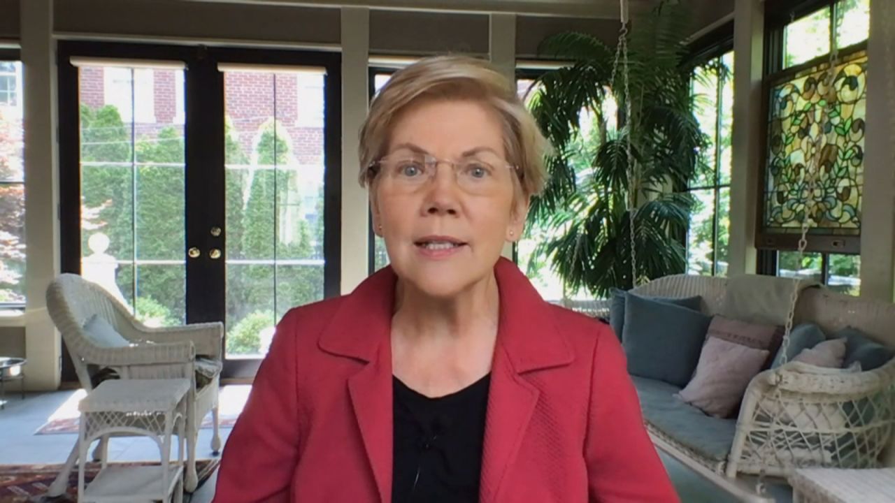 Sen. Elizabeth Warren speaks with CNN on Friday.