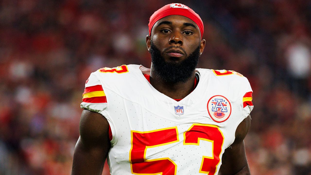 BJ Thompson of the Kansas City Chiefs walks off the field during a game against the Arizona Cardinals at State Farm Stadium on August 19, 2023 in Glendale, Arizona. 