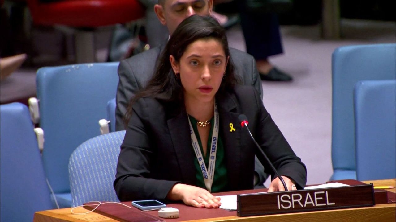 Israel's representative to the UN, senior diplomat Reut Shapir Ben-Naftaly, speaks at a United Nations Security Council meeting focused on ending the conflict on Monday, June 10.