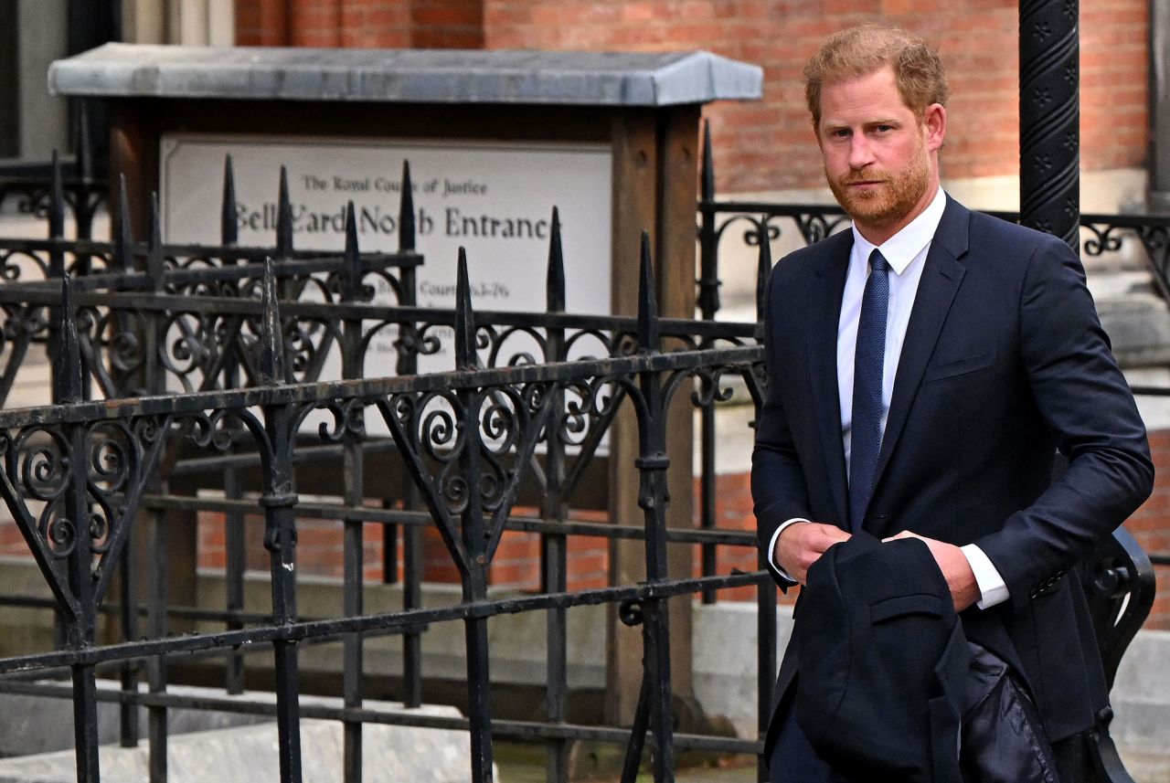 Prince Harry, Duke of Sussex leaves from the Royal Courts of Justice, Britain's High Court, in central London on March 27.