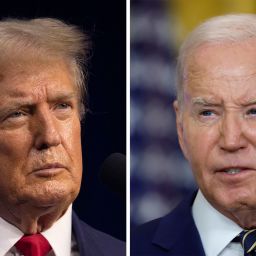 Former President Donald Trump and President Joe Biden.