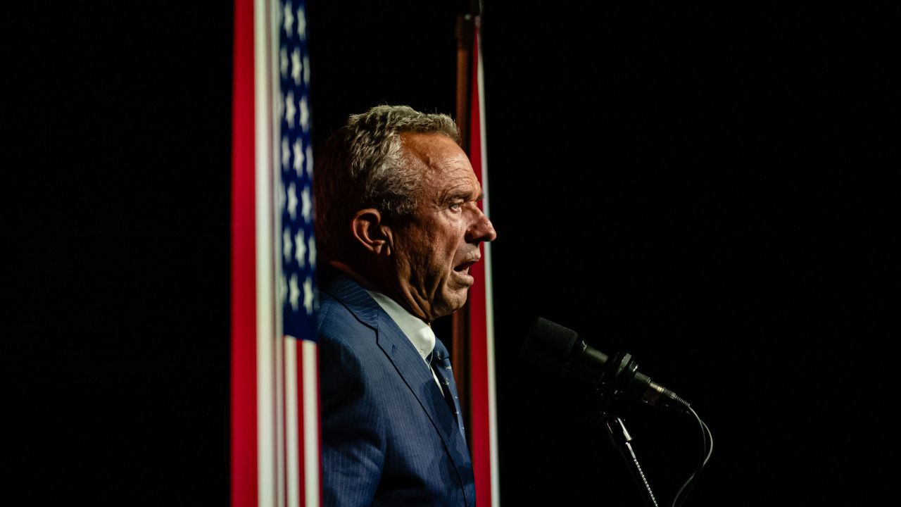 Independent presidential candidate Robert F. Kennedy Jr. gives a speech in Nashville on July 26, 2024.