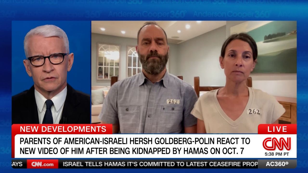 The family of Israeli-American hostage Hersh Goldberg-Polin speaks with CNN's Anderson Cooper on June 24, 2024.