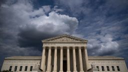 WASHINGTON, DC - MAY 17: Clouds are seen above The U.S. Supreme Court building on May 17, 2021 in Washington, DC. The Supreme Court said that it will hear a Mississippi abortion case that challenges Roe v. Wade. They will hear the case in October, with a decision likely to come in June of 2022. (Photo by Drew Angerer/Getty Images)