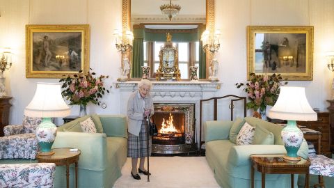 ABERDEEN, SCOTLAND - SEPTEMBER 06: Queen Elizabeth II waits in the Drawing Room before receiving newly elected leader of the Conservative party Liz Truss at Balmoral Castle for an audience where she will be invited to become Prime Minister and form a new government on September 6, 2022 in Aberdeen, Scotland. The Queen broke with the tradition of meeting the new prime minister and Buckingham Palace, after needing to remain at Balmoral Castle due to mobility issues. (Photo by Jane Barlow - WPA Pool/Getty Images)