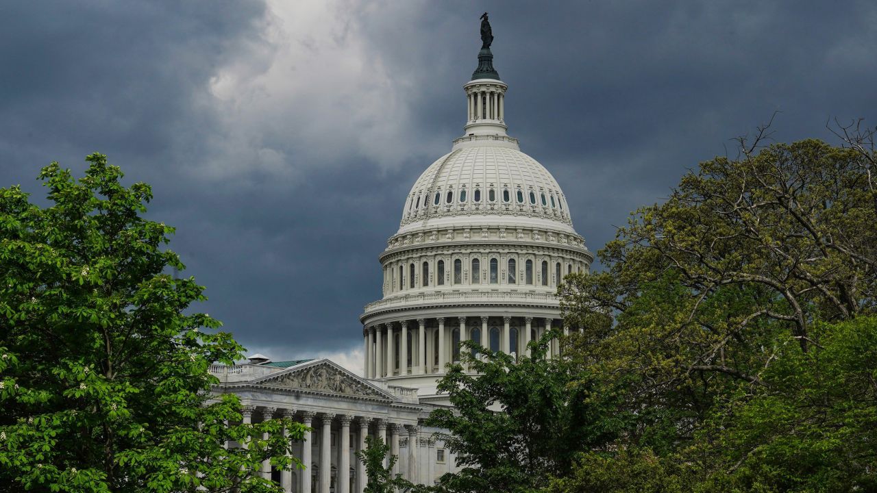 The US Capitol dome is seen on April 18, 2024 in Washington, DC.