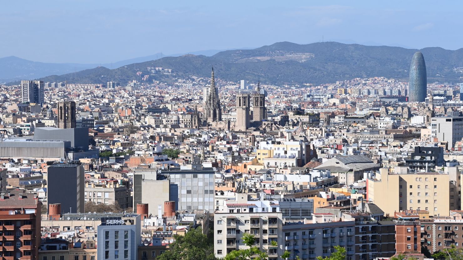 A general view of the city of Barcelona on April 25, 2024.