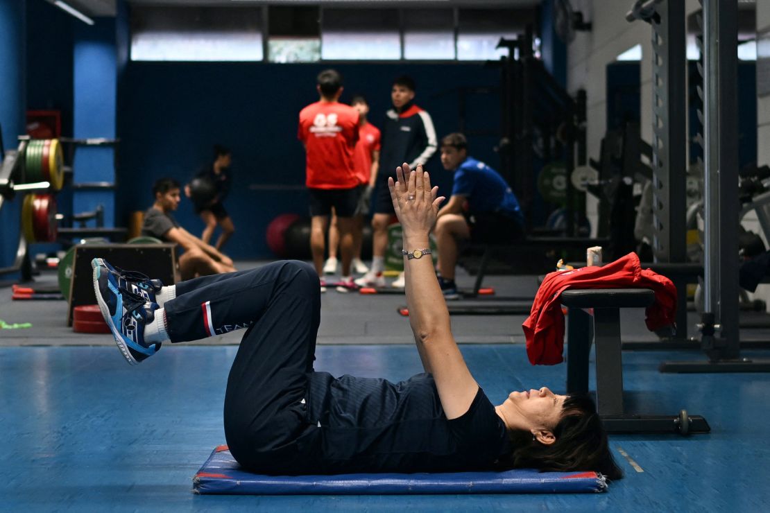 Zeng is training like a professional athlete again.