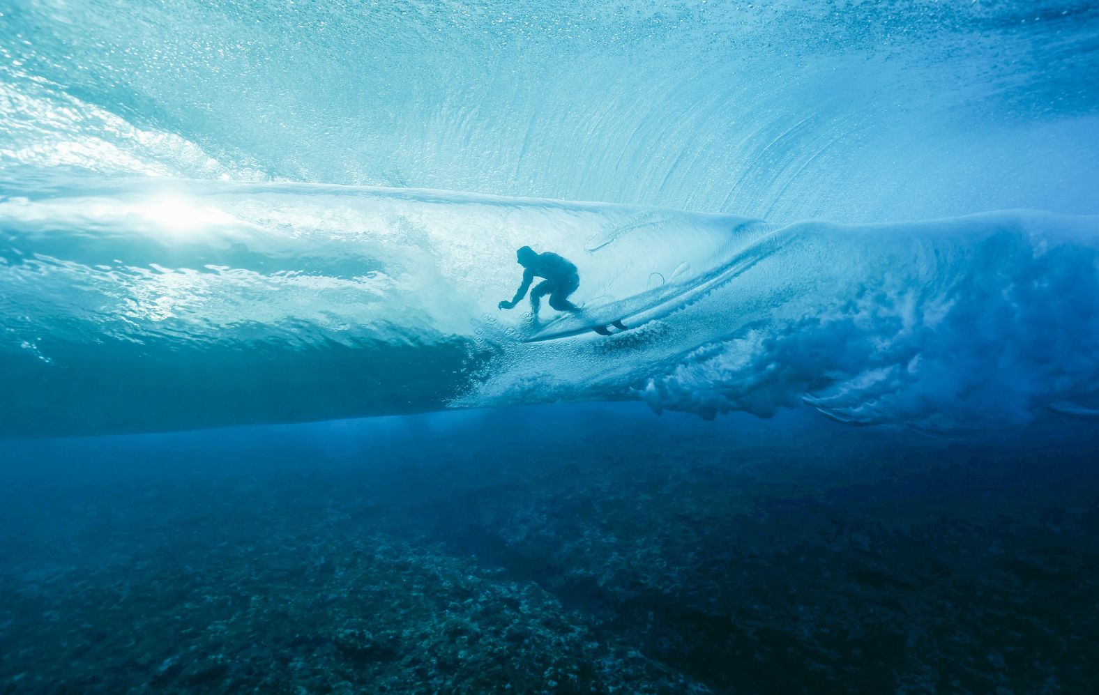 France's Joan Duru gets into the barrel during the first round of the surfing competition on July 27. The surfing events are <a href="https://www.cnn.com/2024/07/08/sport/tahiti-summer-olympics-2024/index.html">taking place in Tahiti</a>, far away from Paris.