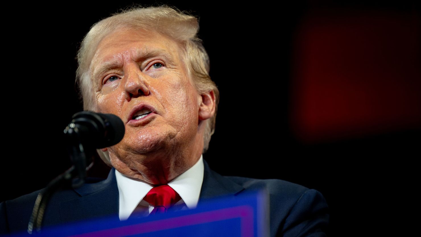 Former President Donald Trump speaks at a campaign rally in Charlotte, North Carolina, on July 24, 2024.