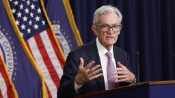 Federal Reserve Chairman Jerome Powell speaks during a news conference following the September meeting of the Federal Open Market Committee at the William McChesney Martin Jr. Federal Reserve Board Building on September 18, 2024 in Washington, DC. The Federal Reserve announced today that they will cut the central bank’s benchmark interest rate by 50 basis points to a new range of 4.75%-5%.