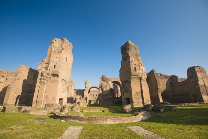 <strong>Baths of Caracalla: </strong>Water has returned to these ancient public baths in Rome for the first time in 1,500 years.