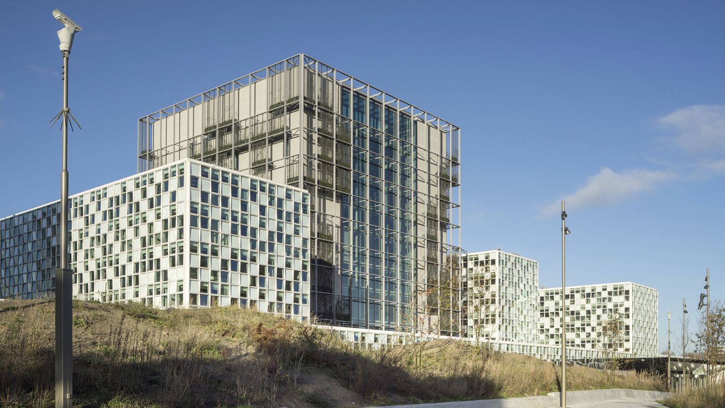 The International Criminal Court is seen at the Hague, the Netherlands, in 2015. The UK government scratched plans to challenge the ICC's arrest warrant against Israeli Prime Minister Benjamin Netanyahu.