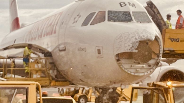 Passengers on an Austrian Airlines plane had a lucky escape Sunday, as the airborne jet hit a “thunderstorm cell,” Austrian Airlines said. The plane with 173 passengers and six crew onboard from Palma de Mallorca in Spain to Vienna, Austria landed safely at Vienna thereafter.