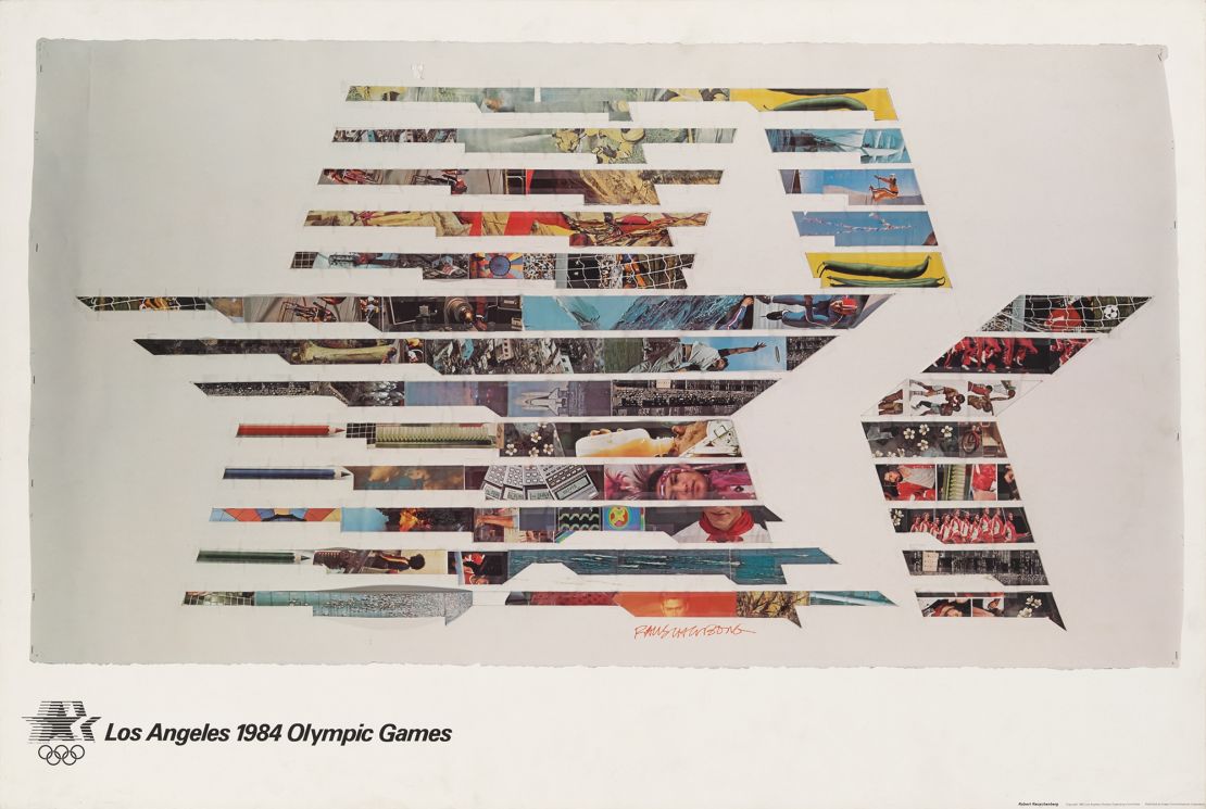 Robert Rauschenberg’s poster for the 1984 Los Angeles summer Olympics, featuring "Star in Motion" (1982).