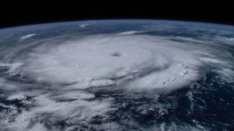 Hurricane Beryl is seen from space.