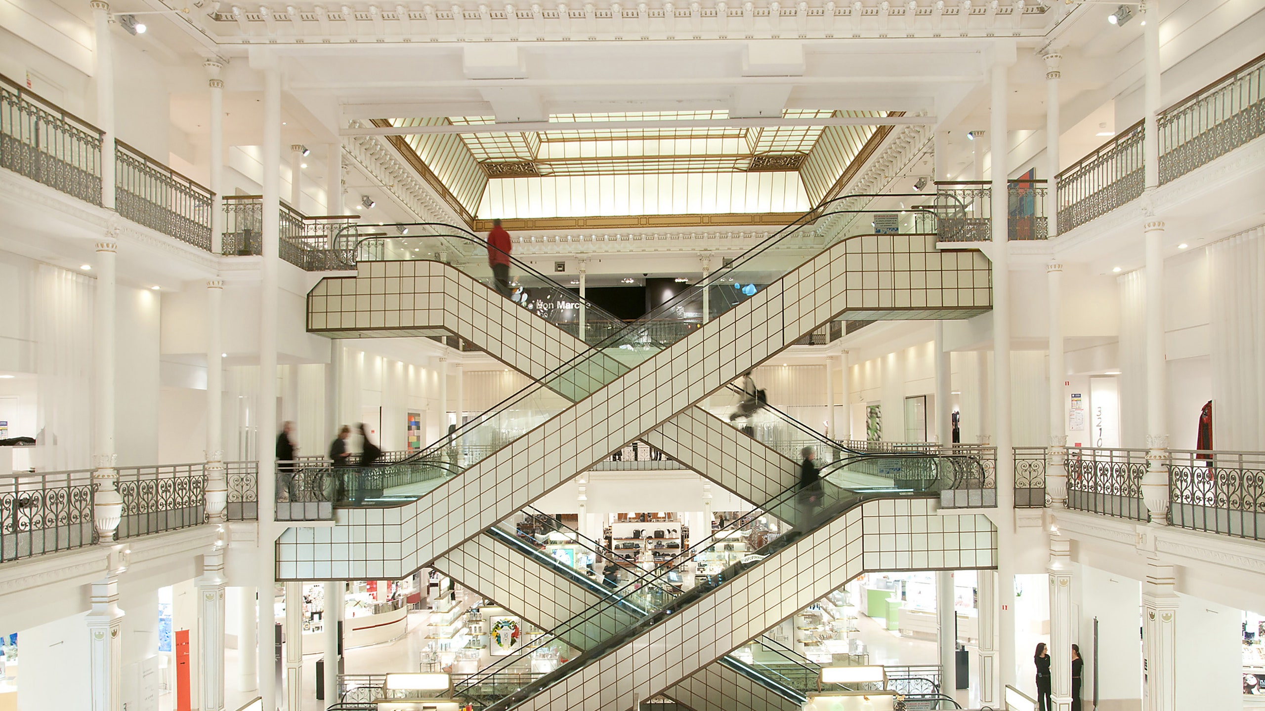 Le Bon Marché Paris Department Store Interior Elevators