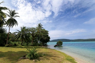 In the South Pacific Ocean Tavanipupu is a dot of an island and one of the 1000 that make up the Solomon Islands....