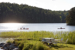 Spend the summer like the Swedes and escape to a lake. Fifty miles from Stockholm the tiny private islet on Lake Mälaren...