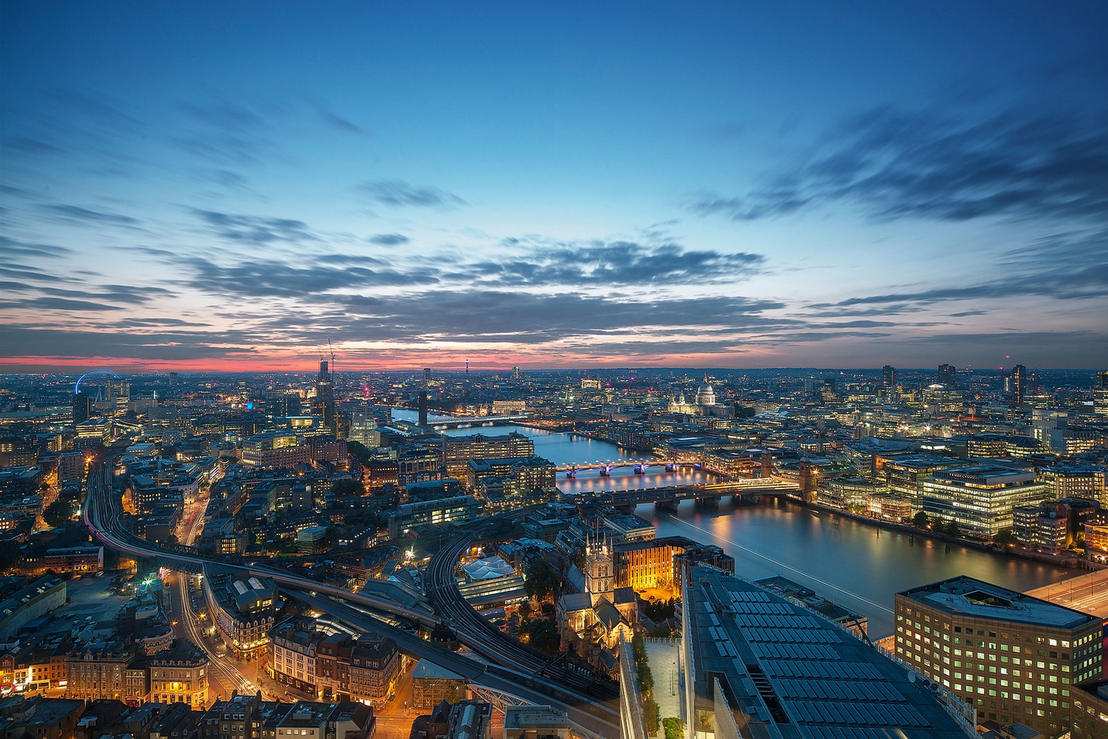 View from Shangri La hotel The Shard London